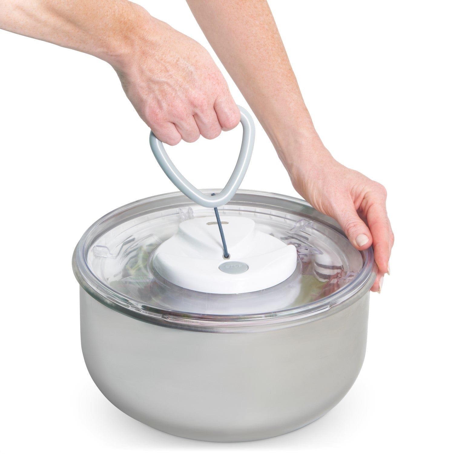 Easy Spin 2 Stainless Steel Salad Spinner