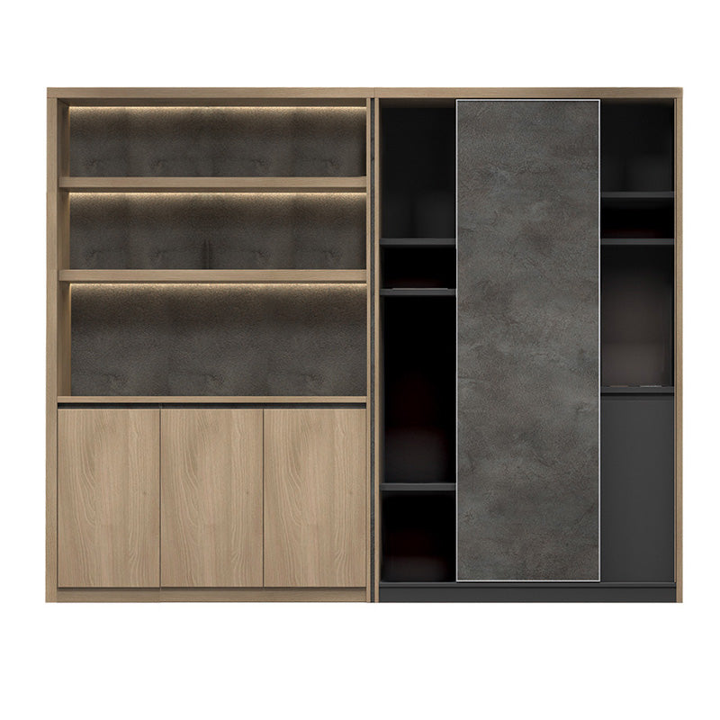 KALANI Display Cabinet 2.48M - Acacia & Carbon Grey