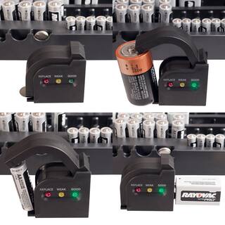 Stalwart 0 Gal. Capacity Battery Organizer Storage Case with Removable Volt Tester (70-Piece) HW5500025