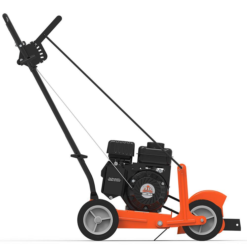 YARD FORCE YF7302 9 in. 79 cc Gas Powered 4-Stroke Walk Behind Landscape Edger with Extra Blade Included