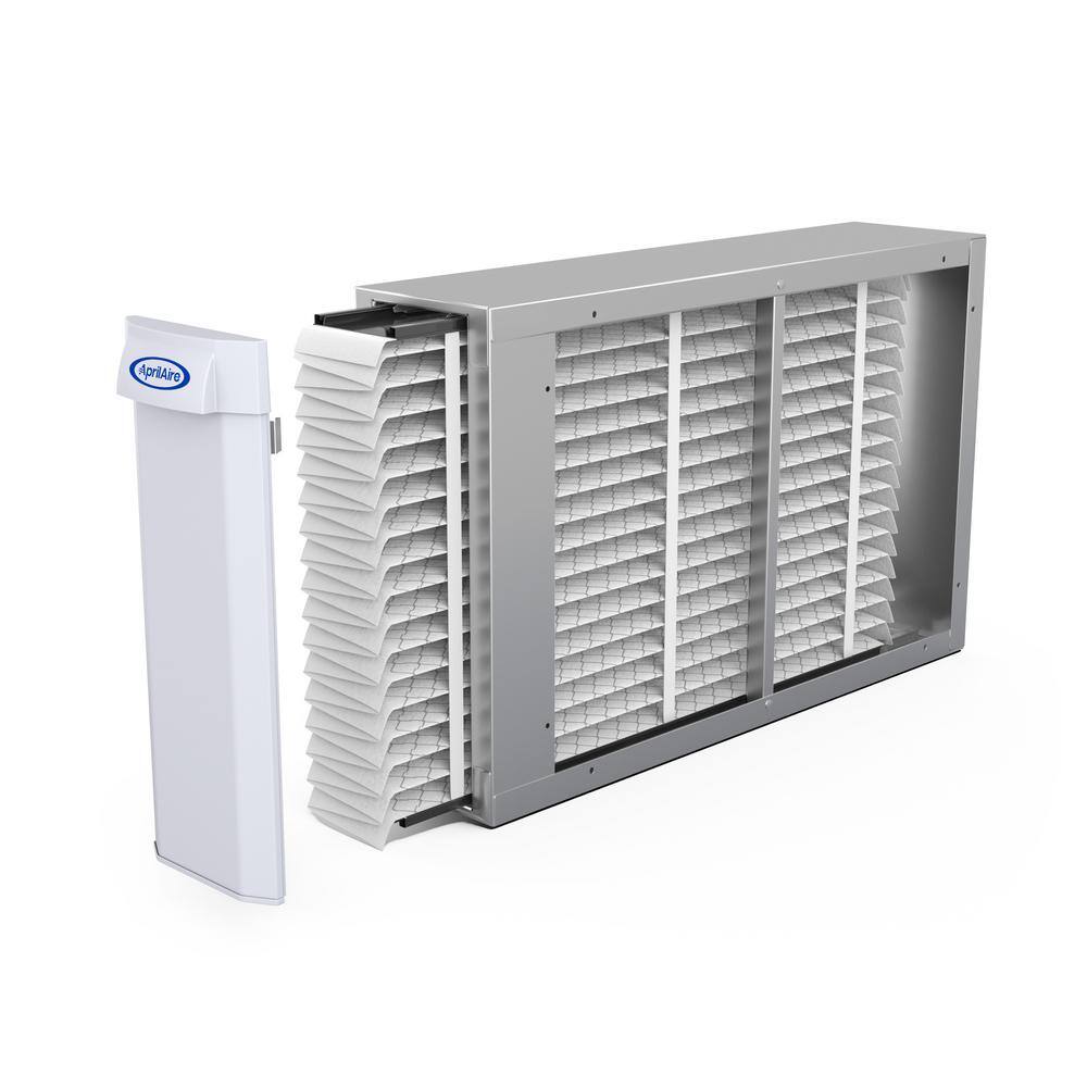 AprilAire 1410 Series 2000 sq. ft. Electrostatic MERV 11 Whole-House Air Purifier in Gray with 16 in. x 25 in. Nominal Filter 1410