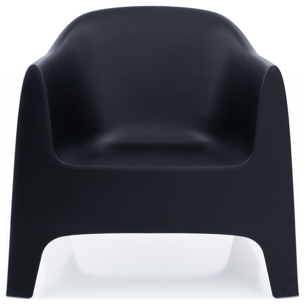 Solid Lounge Chair  Basic/Injection  Black   Contemporary   Outdoor Lounge Chairs   by Vondom  Houzz