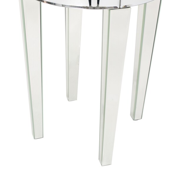 Normandie Mirrored Round End Table by Christopher Knight Home