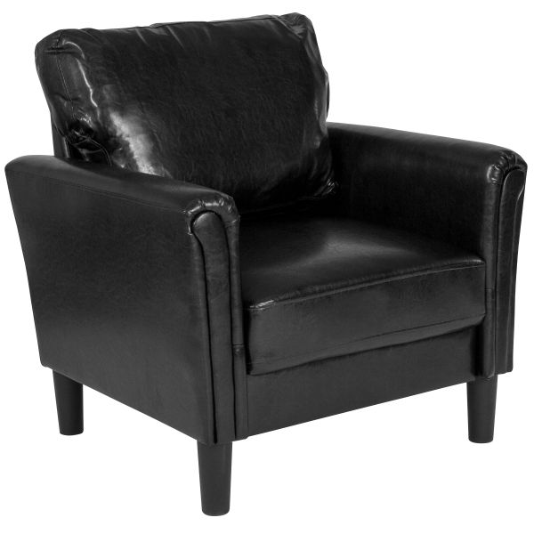 Bari Upholstered Chair in Black LeatherSoft