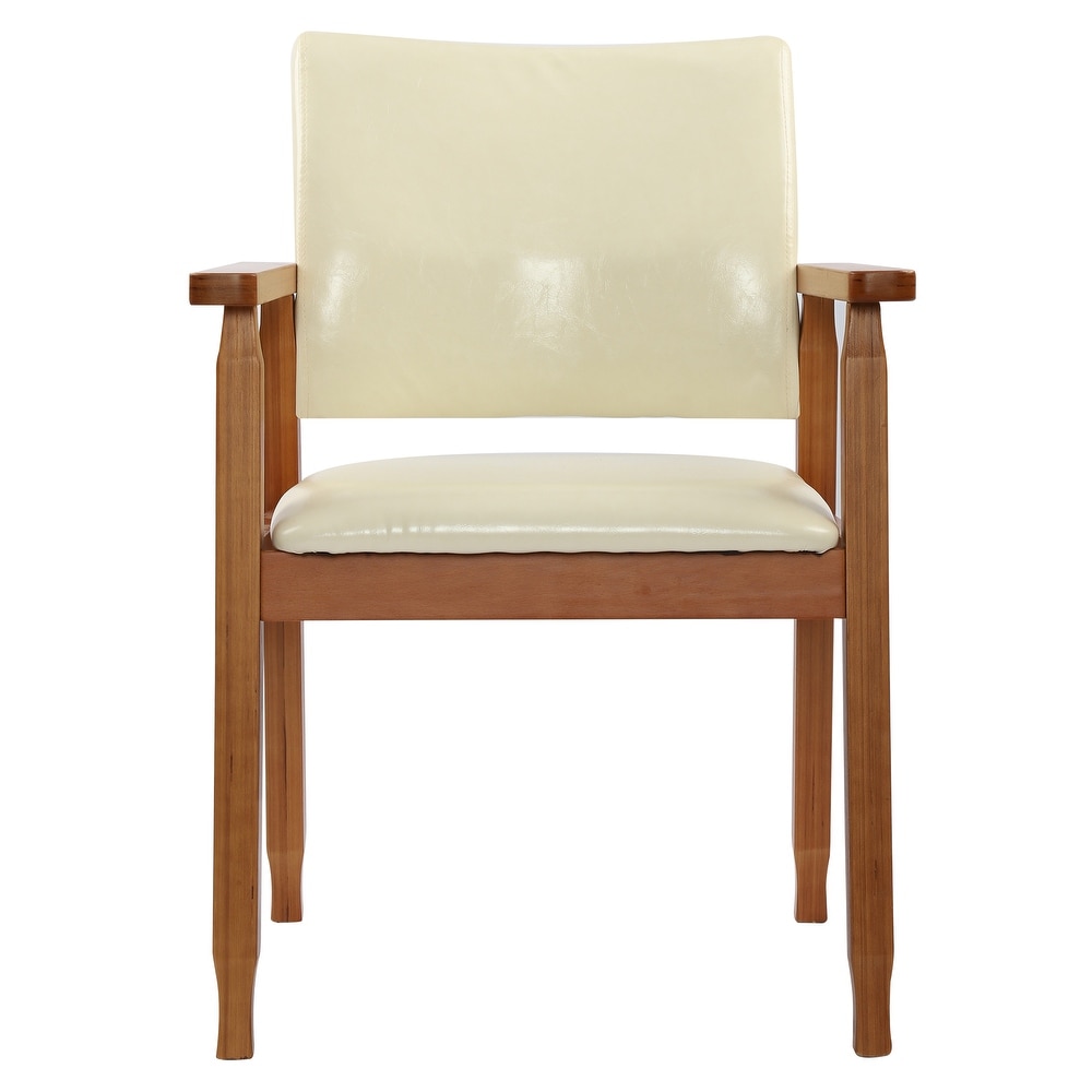 Walnut Upholstered Dining Chair Solid Wood Arm Chair