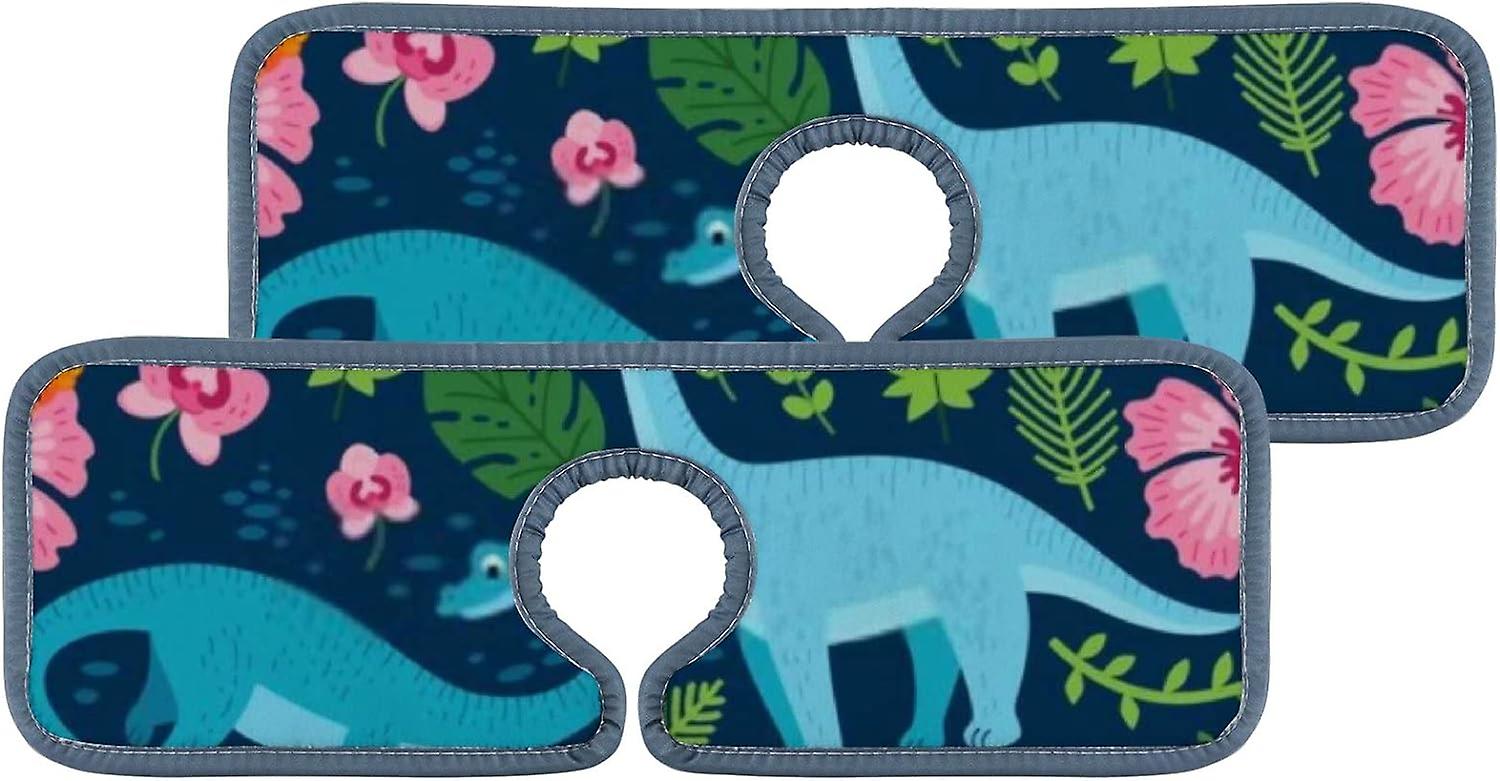 Faucet Absorbent Mat 2pcs Colorful Elephants Washable Counter Drying Pads