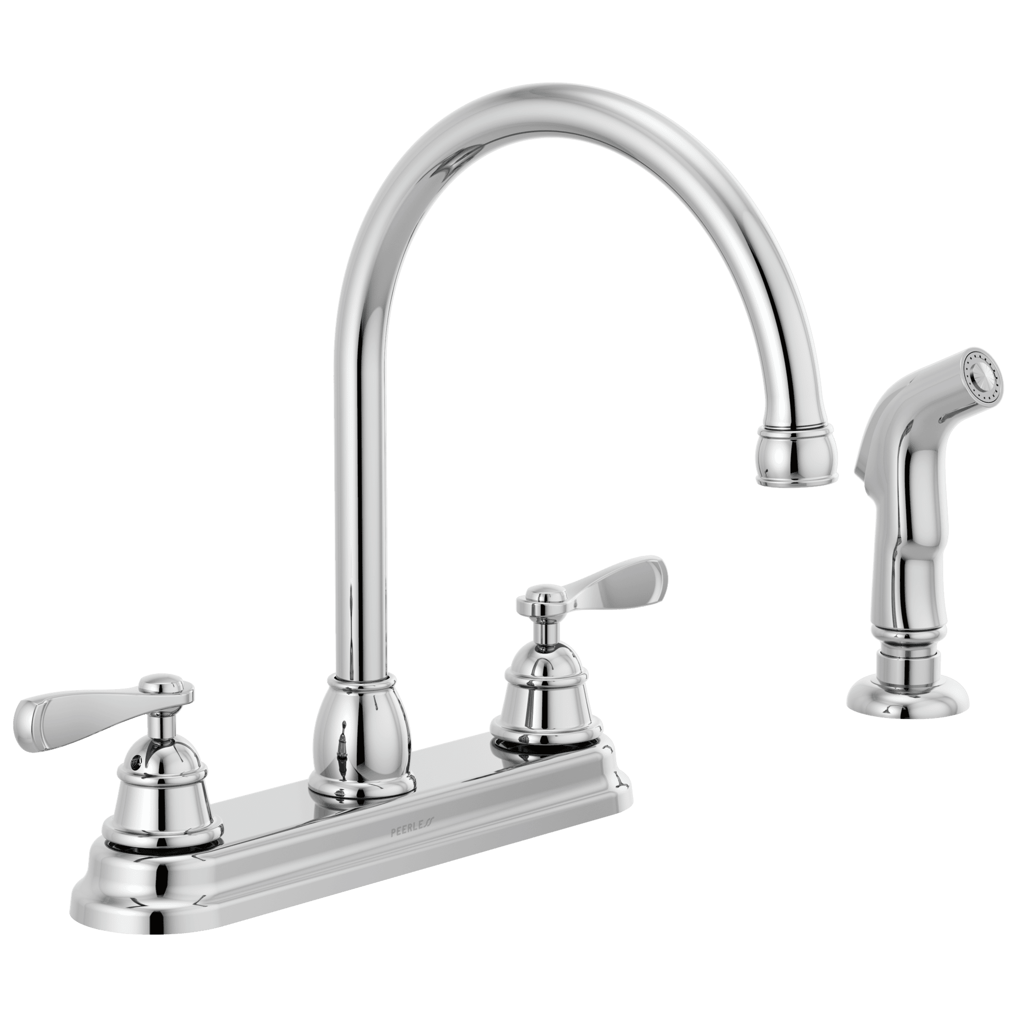 Peerless Two Handle Deck-mount Kitchen Faucet in Chrome