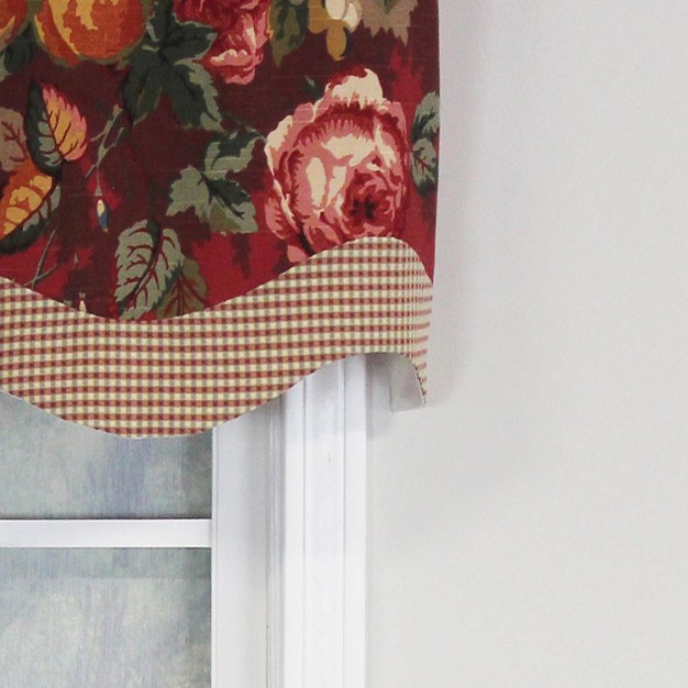 Rod Pocket Valance 50 quot X 16 quot Crimson By Rlf Home