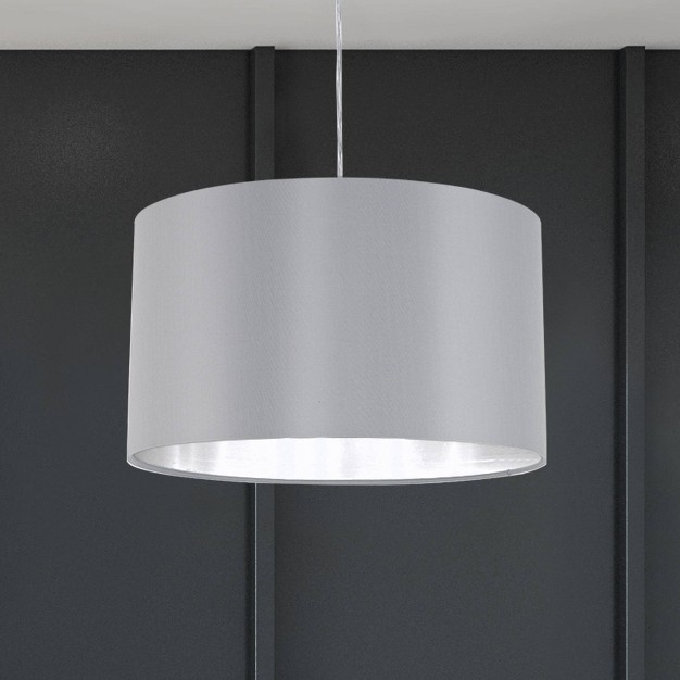 1 light Maserlo Pendant Satin Nickel gray Eglo