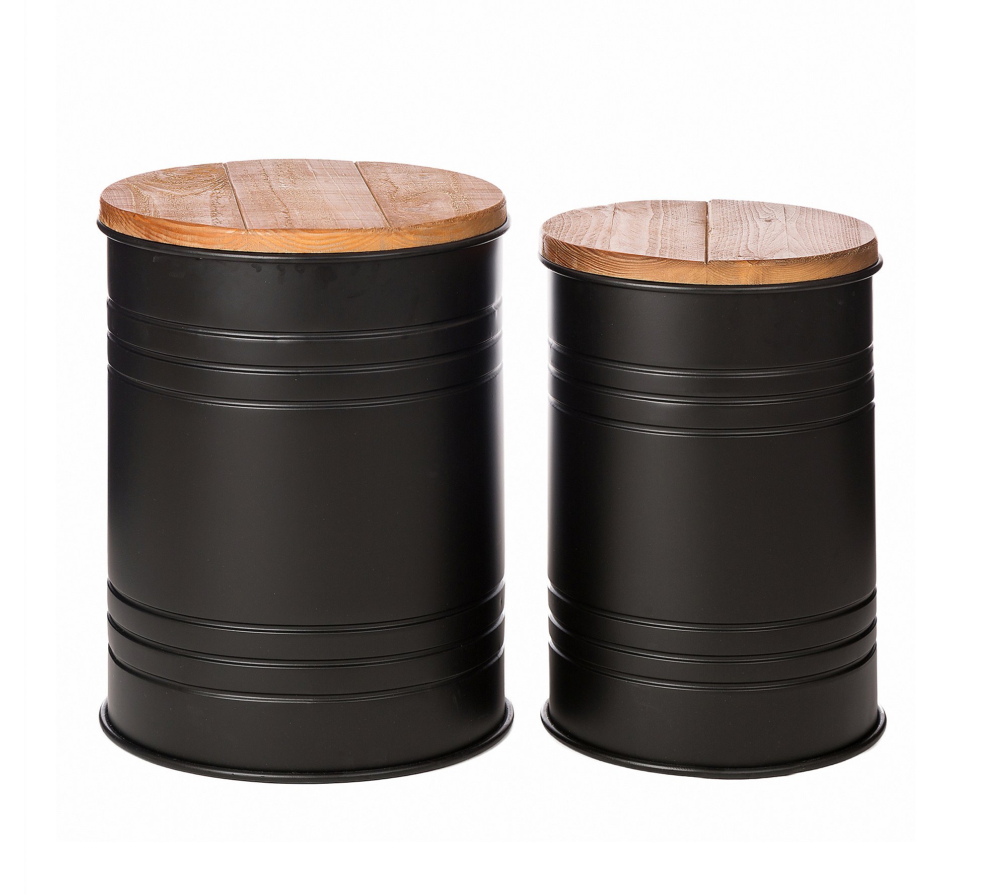 Glitzhome Metal Storage Tables or Stools Set of2