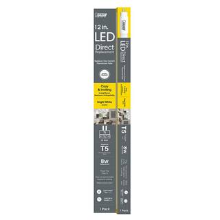 Feit Electric 6-Watt 12 in. T5 G5 Type A Plug and Play Linear LED Tube Light Bulb Bright White 3000K (24-Pack) T512830LED24