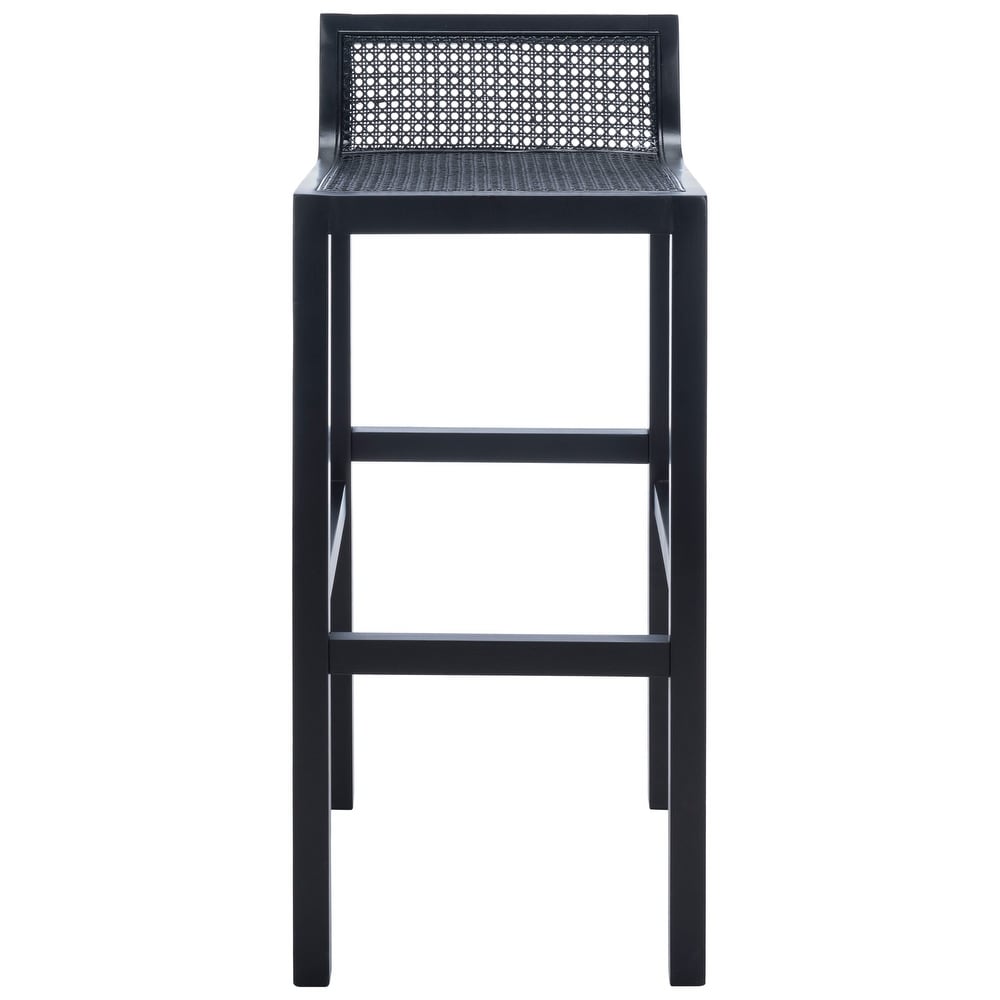 SAFAVIEH Saito Low Back Cane Bar Stool   16\