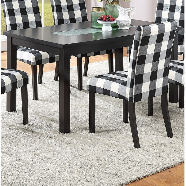 Dining Room Chairs Polyfiber Tufted Set of 2