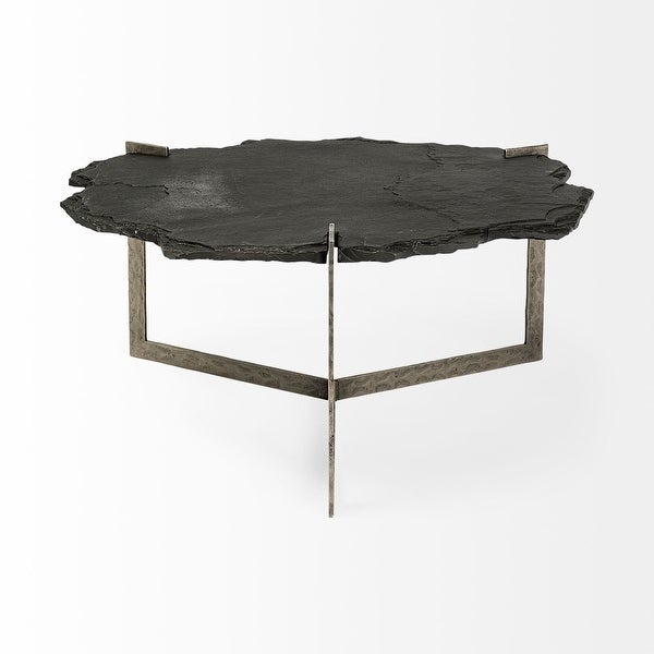 Shale I Black Slate Side Table