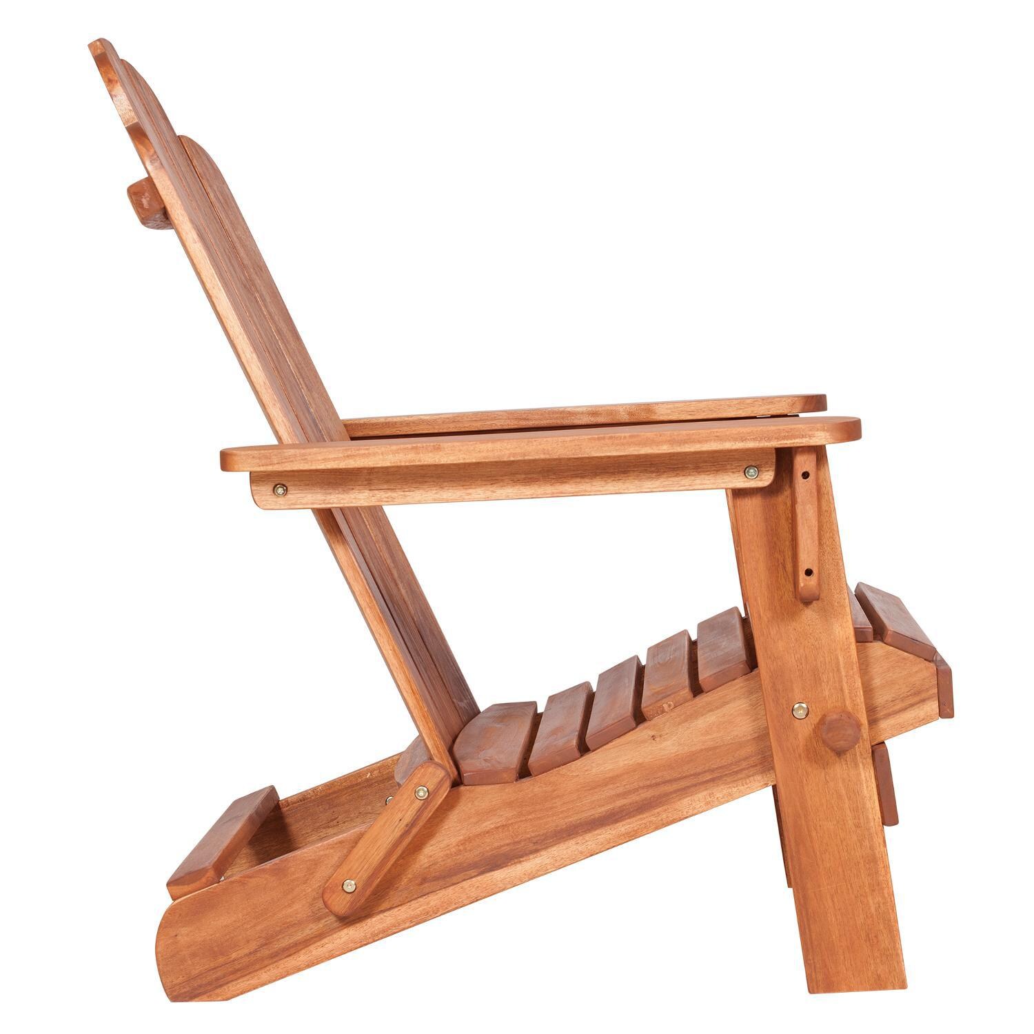 Ultimate Patio Folding Acacia Patio Adirondack Chair