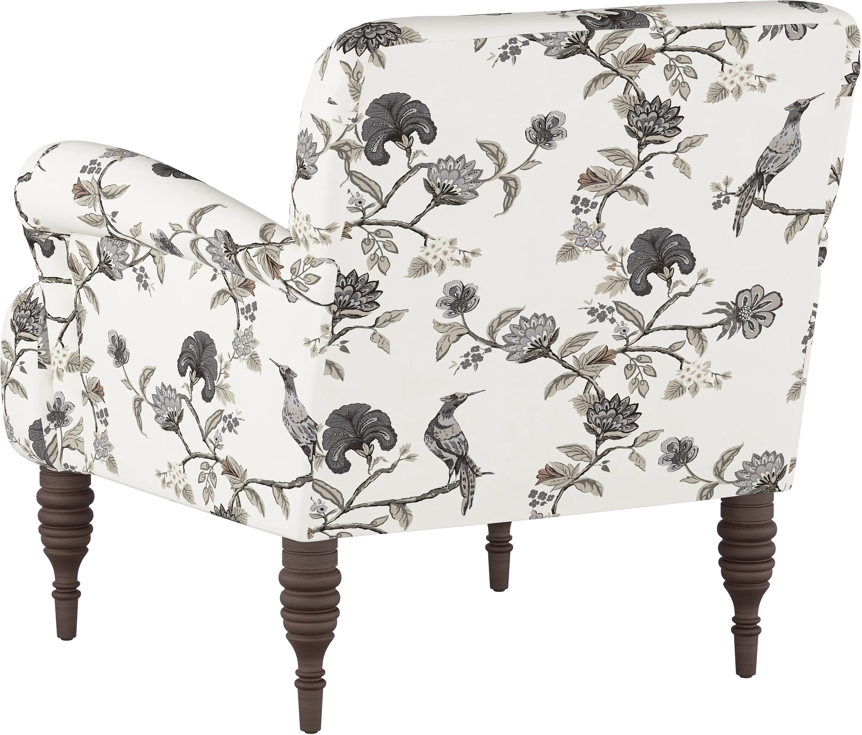 Cherrie Cream and Gray Floral Accent Chair - Skyline Furniture