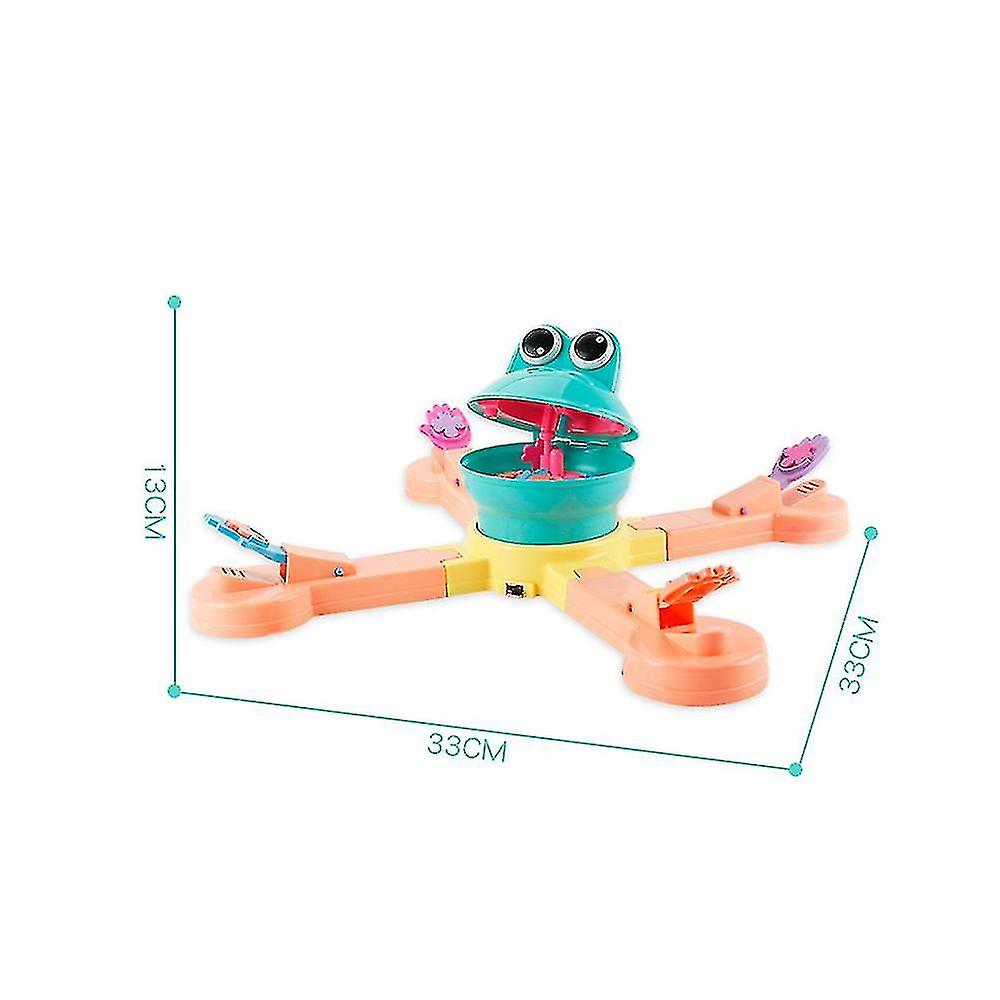 Gojoy Funny Feeding Frogs To Eat Biscuits， Children's Kids Educational Electric Toys Family Party Game Starlight