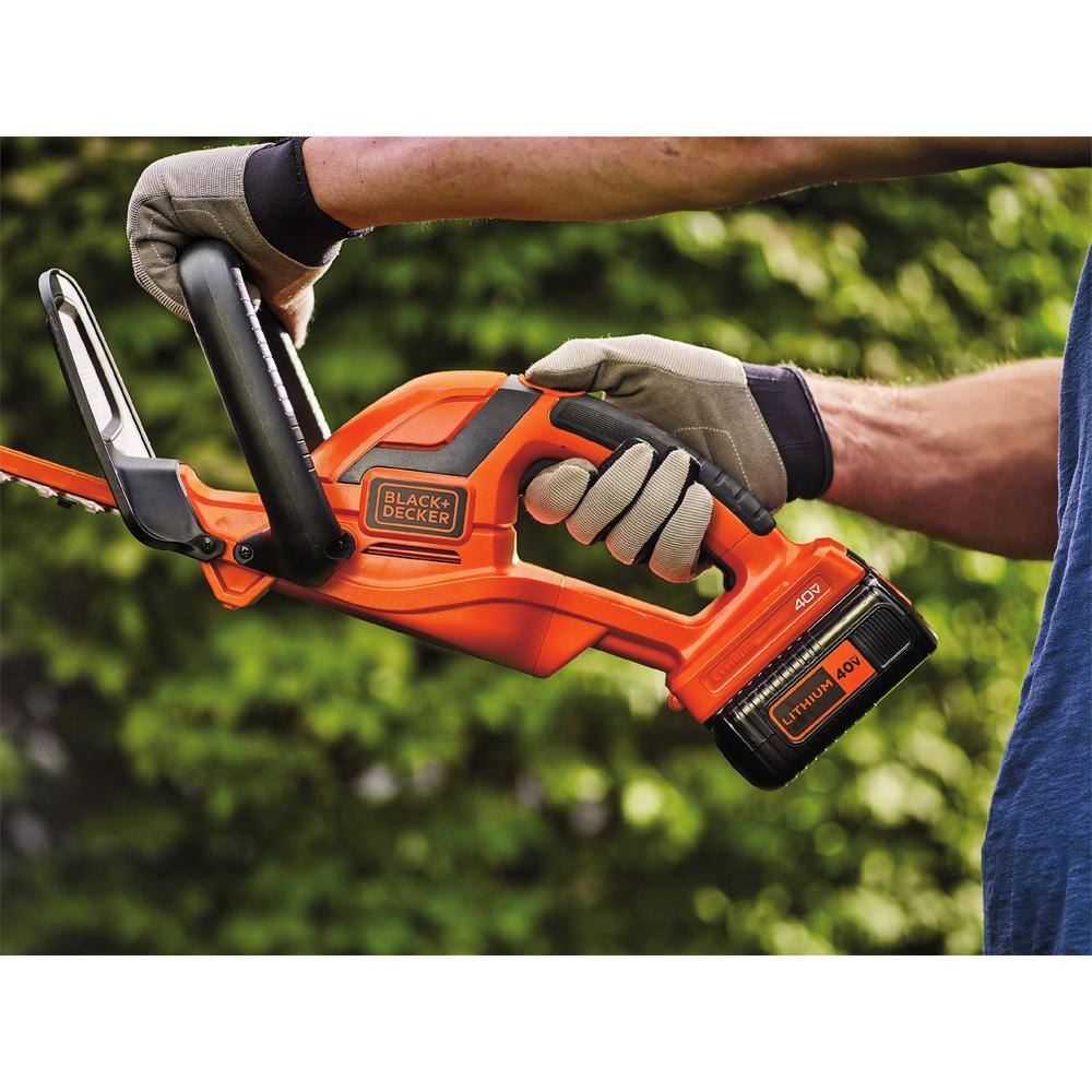 BLACK+DECKER 40V MAX 22in. Cordless Battery Powered Hedge Trimmer Kit with (1) 1.5Ah Battery  Charger LHT2240C