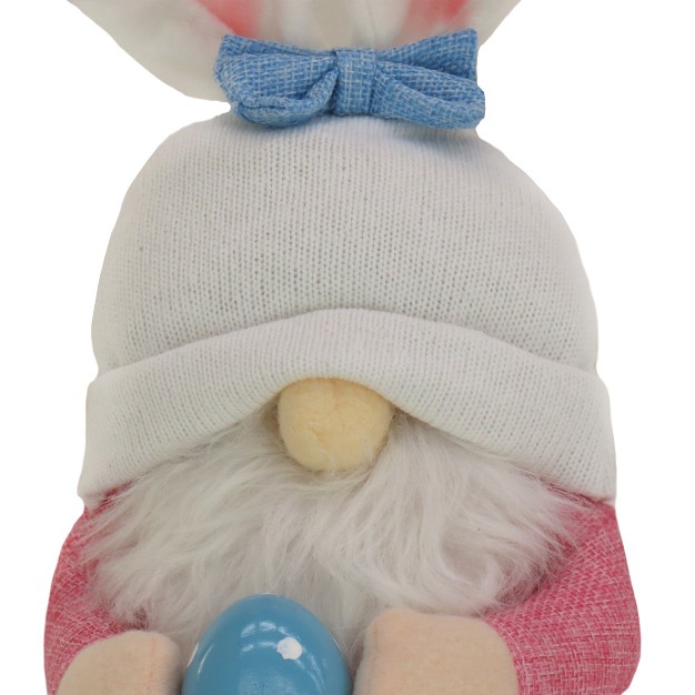 National Tree Company Easter Bunny Gnome Table Decoration Pink Easter Collection 13 Inches