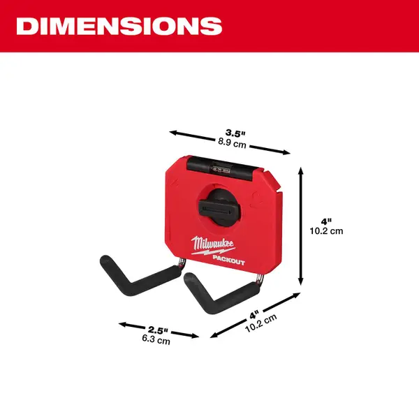 Milwaukee 4 PACKOUT Straight Hook