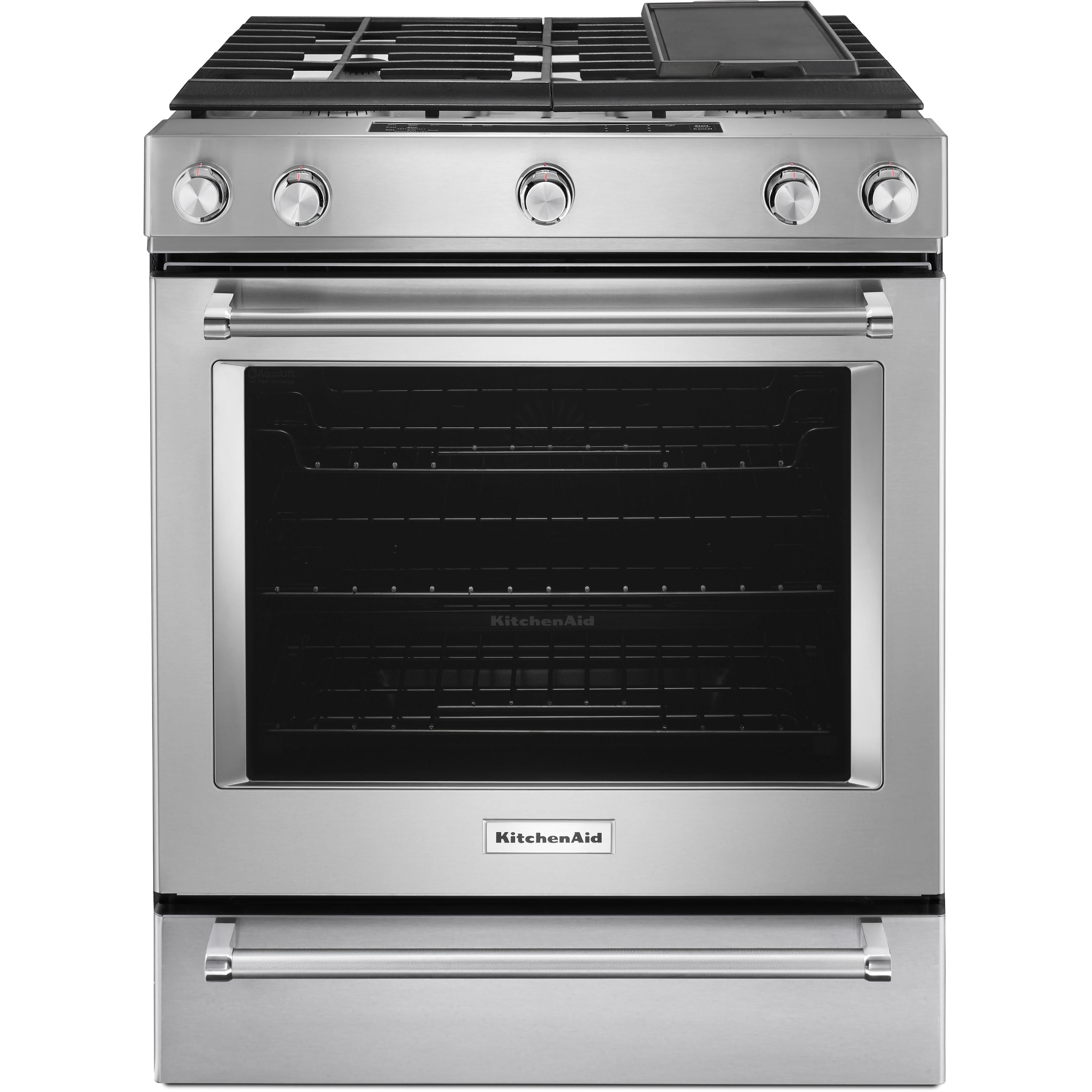 KitchenAid 30-inch Slide-In Gas Range KSGB900ESS