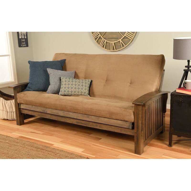 Somette Washington Full size Futon Frame and Suede Mattress