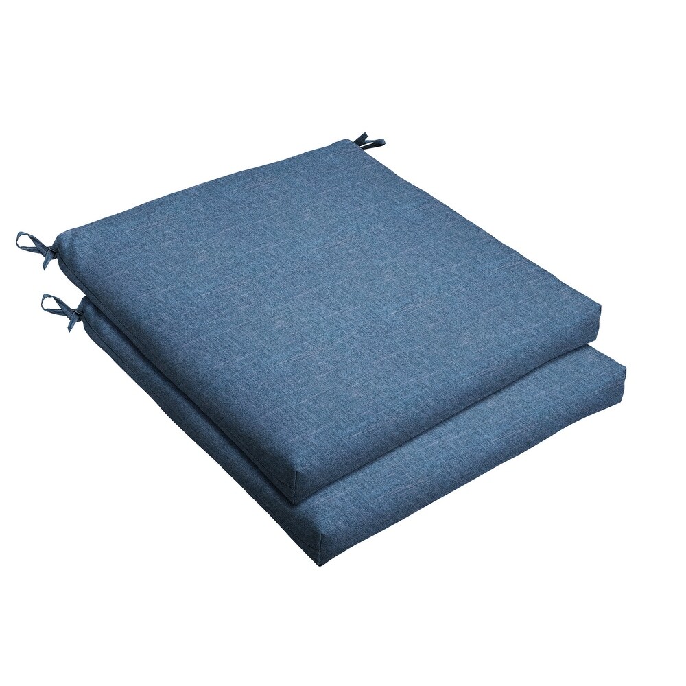 Blue Indoor/ Outdoor Bristol Chair Pad Set (Set of 2)