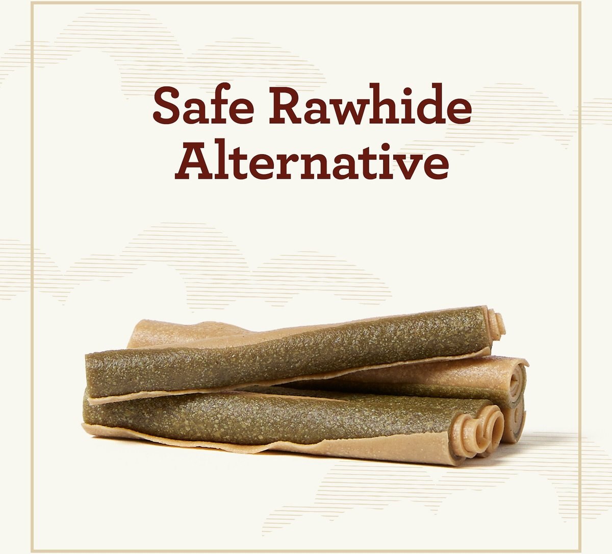 True Acre Foods Rawhide-Free Rolled Sticks Chamomile and Lavender Flavor Treats， 16 count