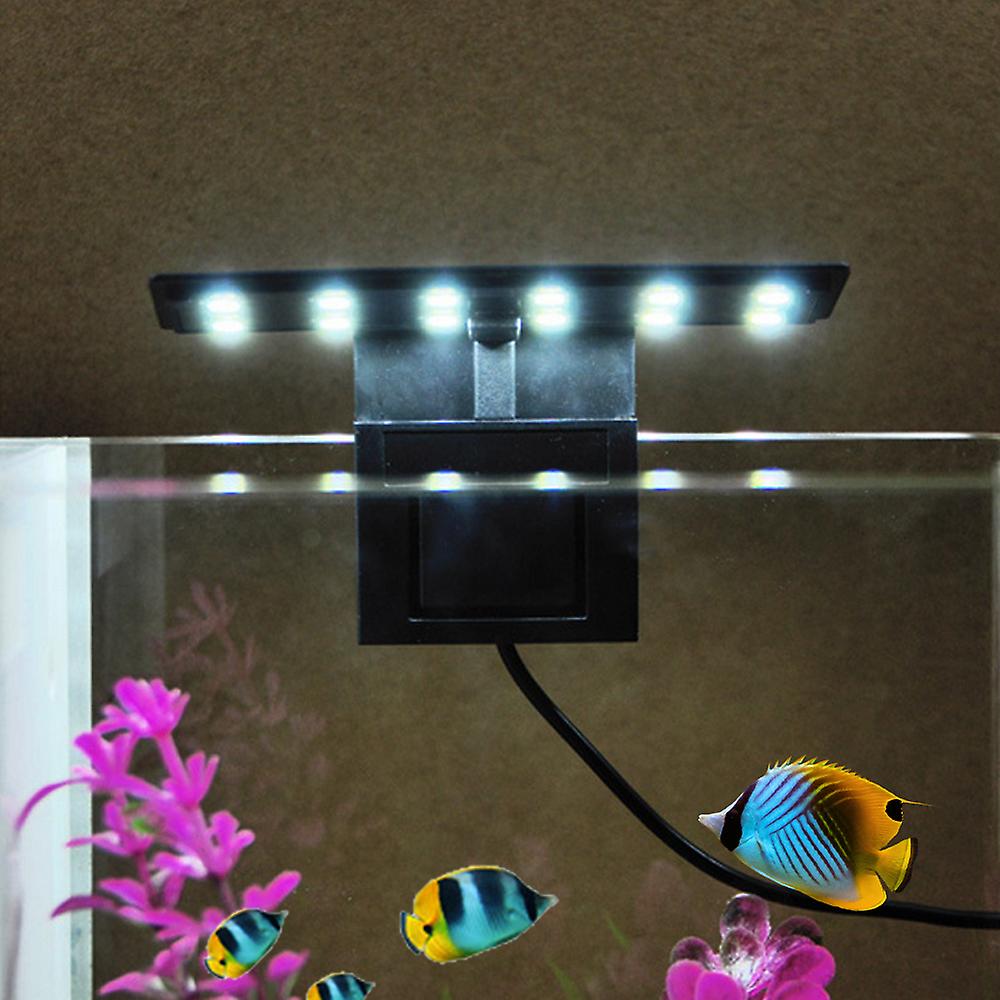 Ac220v 6w 12 Led Aquarium Light Fish Jar Lamp White Light Portable No.199891