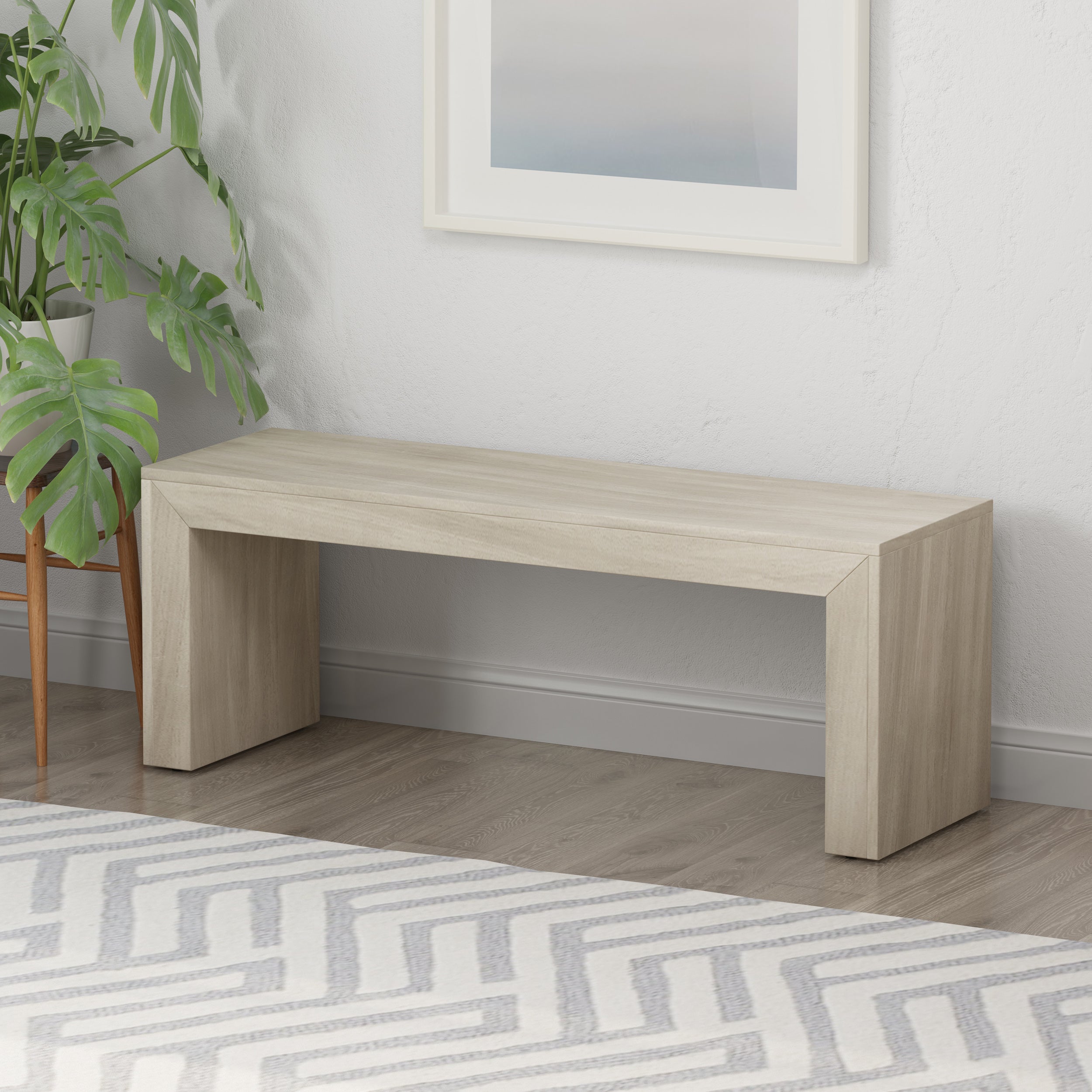 Brooklinn Farmhouse Acacia Wood Bench