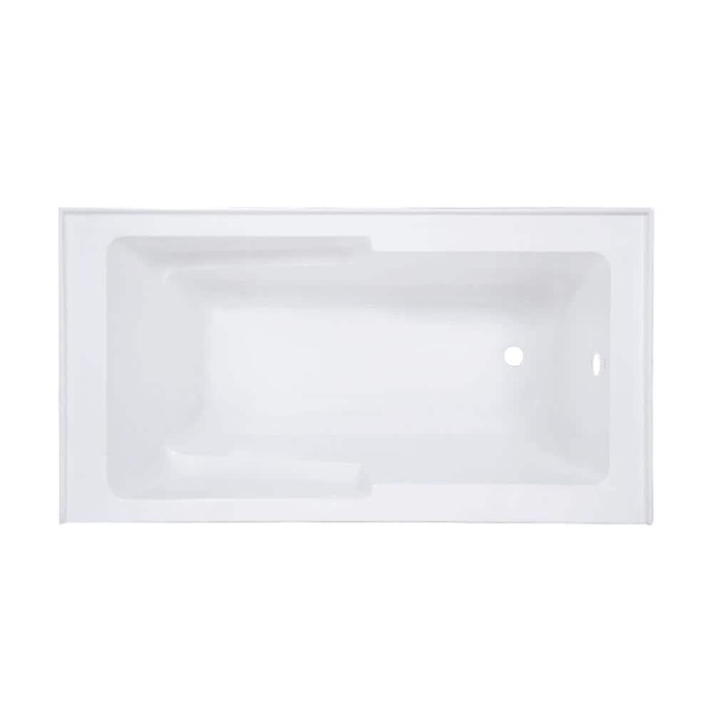 Swiss Madison Voltaire 60 in x 32 in Acrylic White Alcove Integral Armrest RightHand Drain Apron Rectangular Bathtub in white