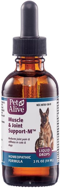 PetAlive Muscle and Joint Support-M Homeopathic Medicine for Joint Pain/Arthritis for Dogs and Cats， 2-oz bottle