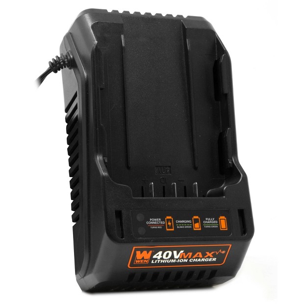 Wen 40400c 40v Max Lithium ion Quick Charger Fast Charging Battery Indicator Compatible With Wen 40v Series