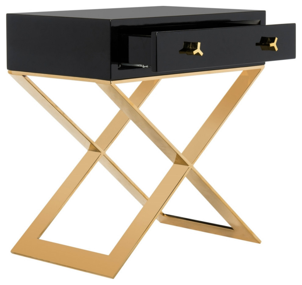 Lakota Lacquer Side Table  Black   Contemporary   Side Tables And End Tables   by Rustic Home Furniture Deco  Houzz