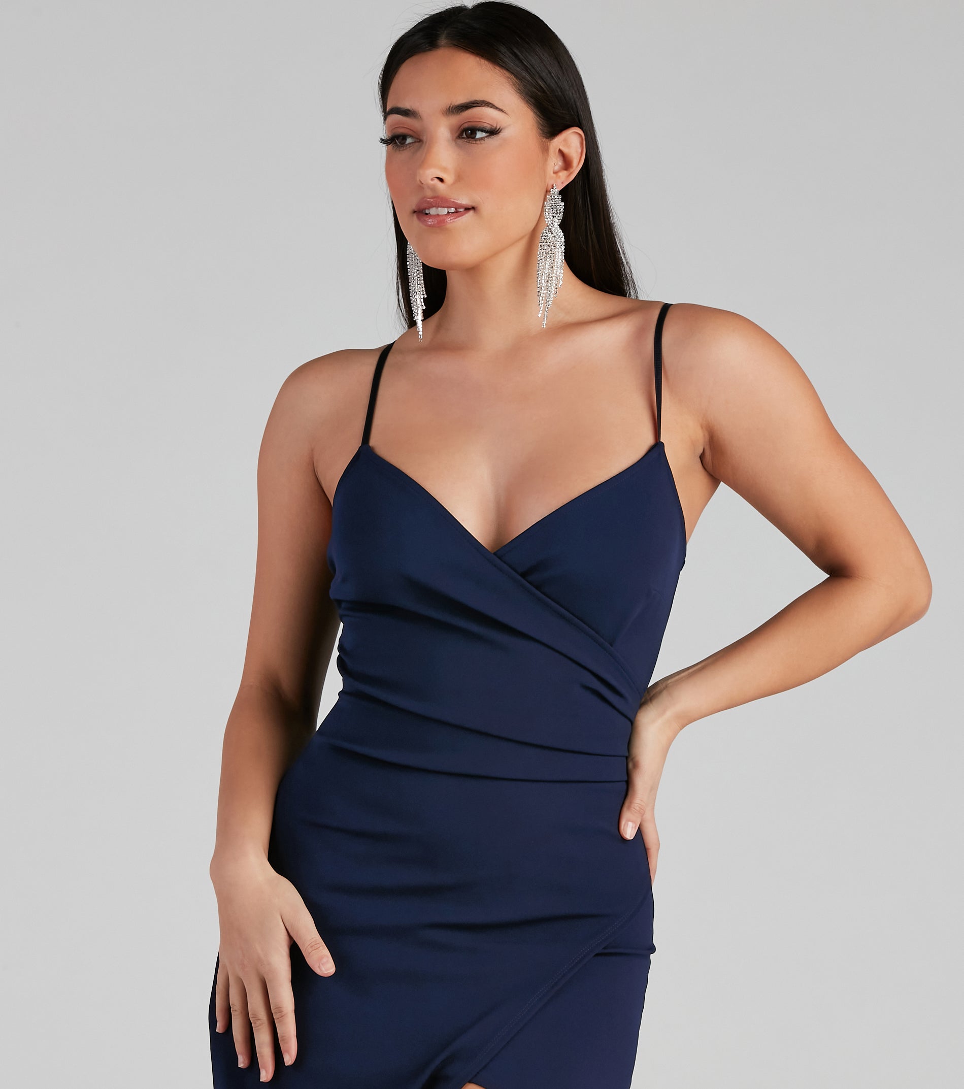 Sasha Formal High Slit Wrap Dress