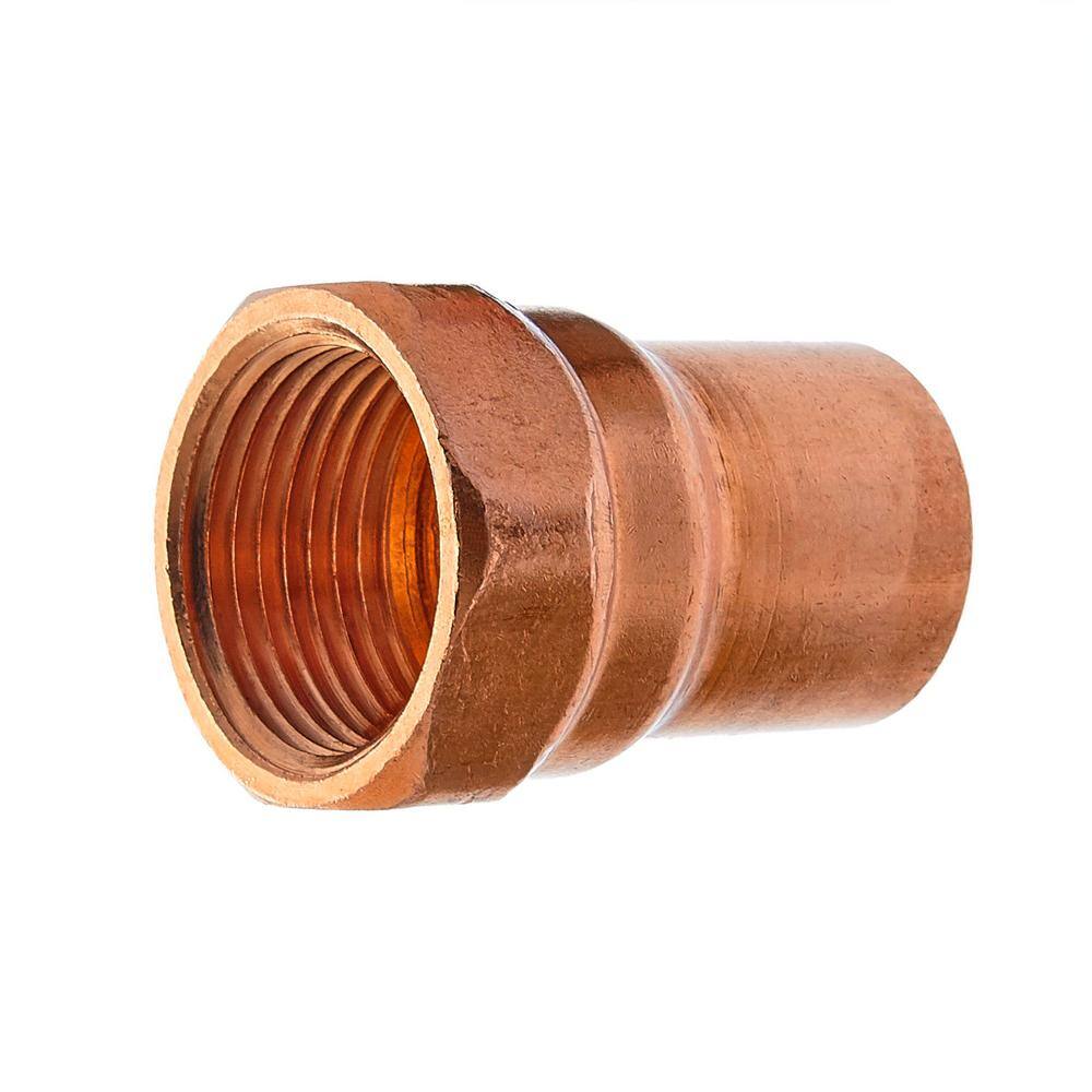 Everbilt 34 in. Copper Pressure Cup x FIP Female Adapter Fitting C603HD34