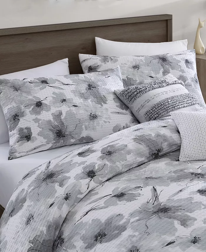 DKNY Modern Bloom 3 Piece Comforter Set， Queen