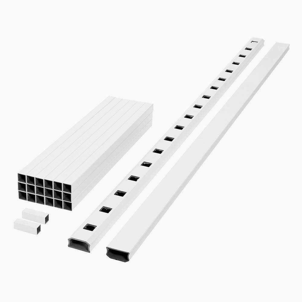 Fiberon ArmorGuard Regency 94 in. White Composite Rail Kit SEC19 RW 8KD