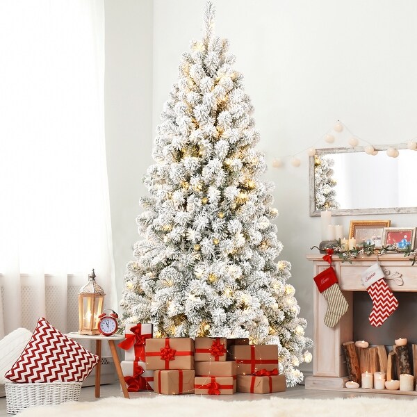 5/6/7 FT PVC Memory Wire Christmas Tree with Light