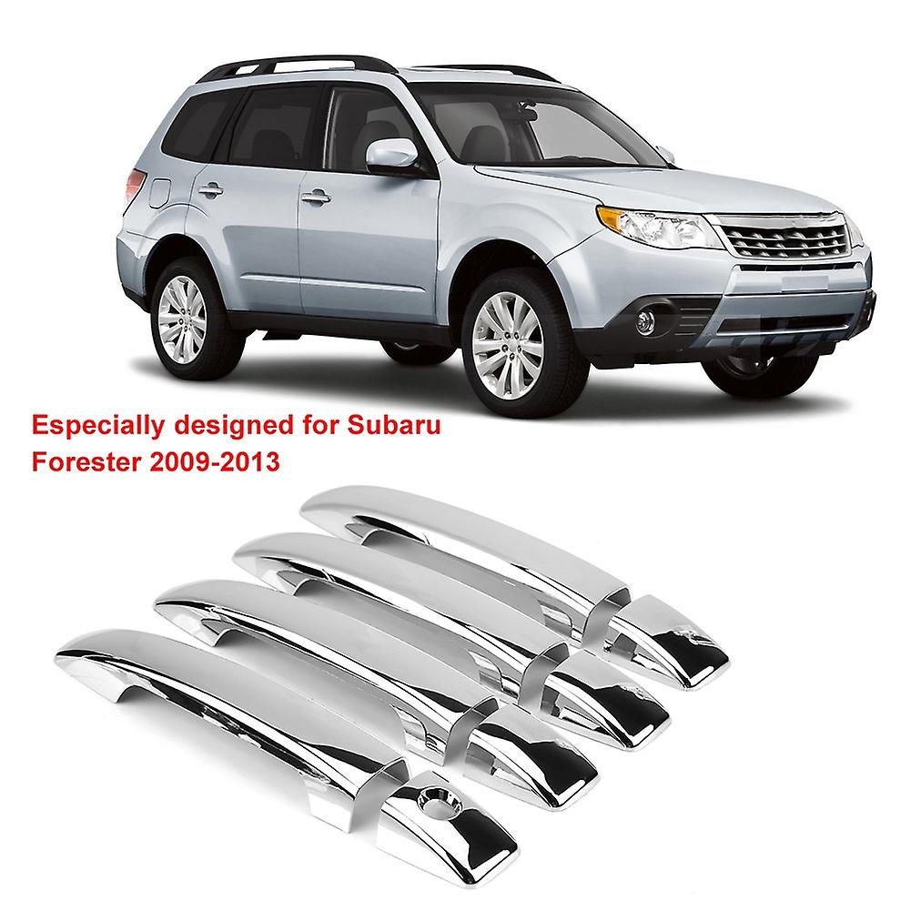 8 Pcs Car Chromium Electroplating Door Handle Cover Trim For Subaru Forester 2009-2013