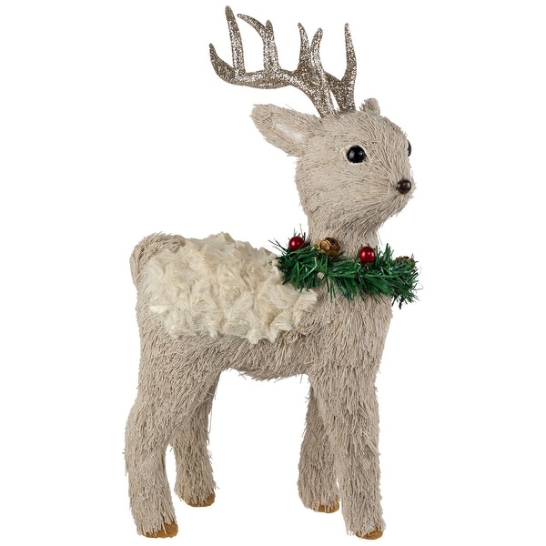 Woodland Reindeer with Wreath Christmas Figure