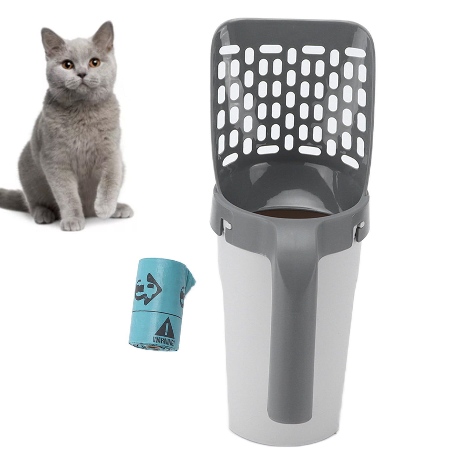 Cat Litter Scooper， Trap Door Design Cat Litter Scooper Holder Gorgeous Appearance PP Material Integration System  For Pet Cat