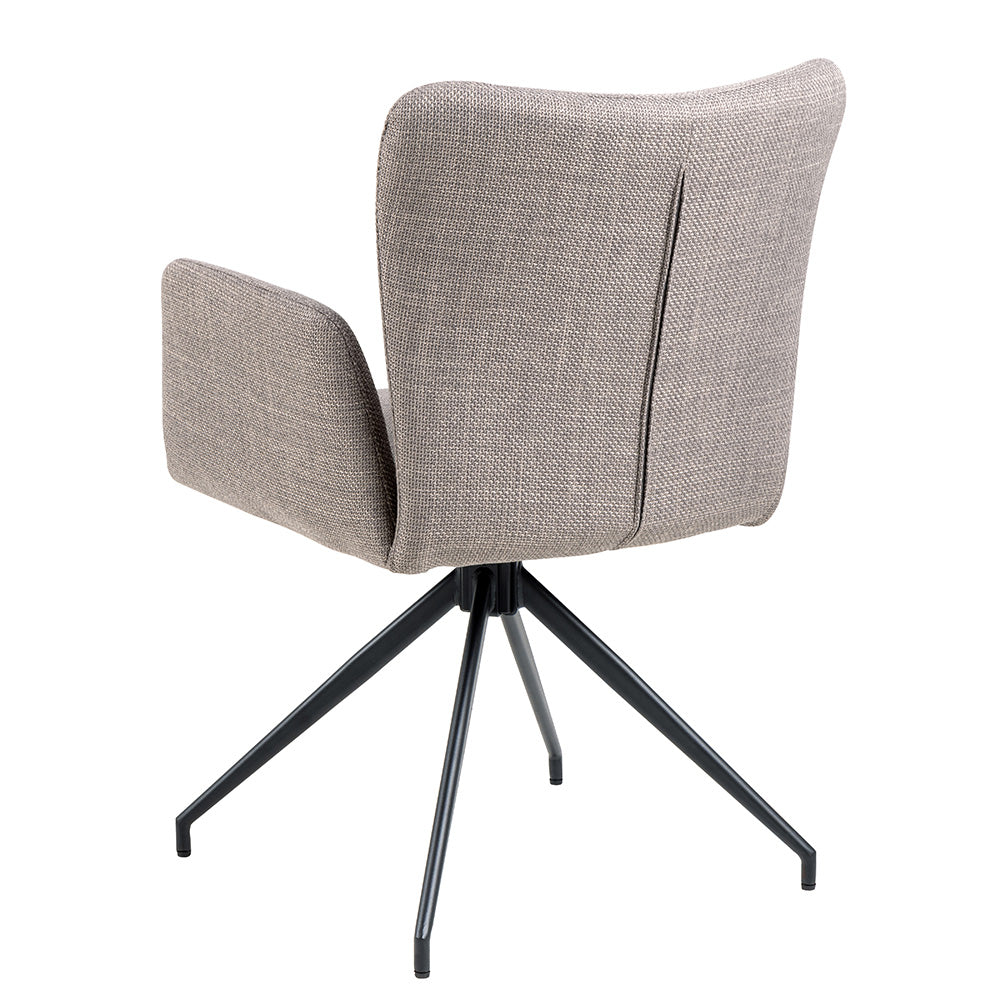 Laura Swivel Dining Chair - Grey & Black