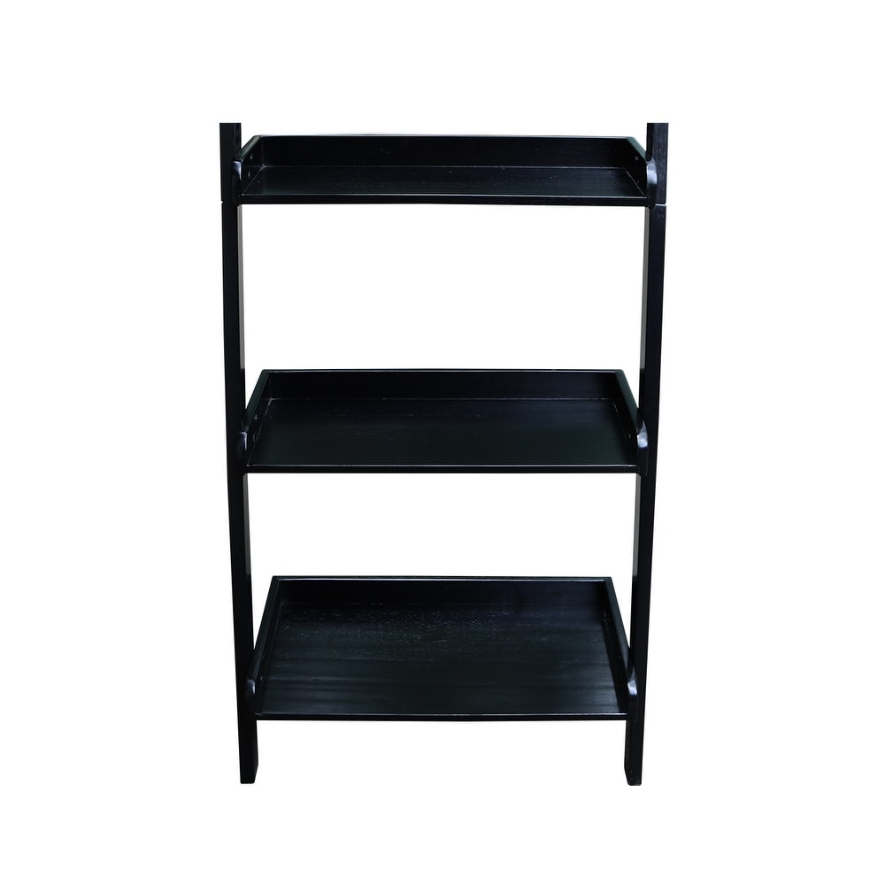 Solid Wood Lean to 5 tier Shelf Unit Set (Set of 2)