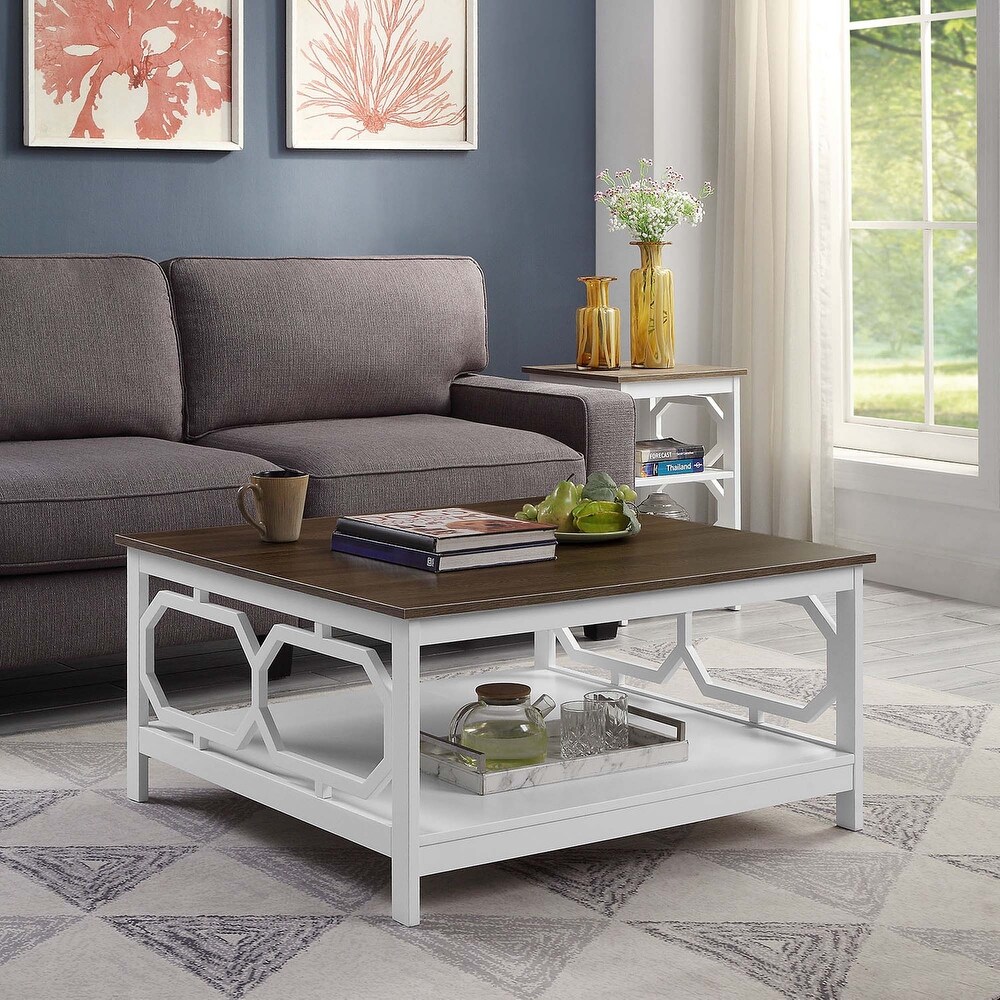 Convenience Concepts Omega Square 36 inch Coffee Table with Shelf