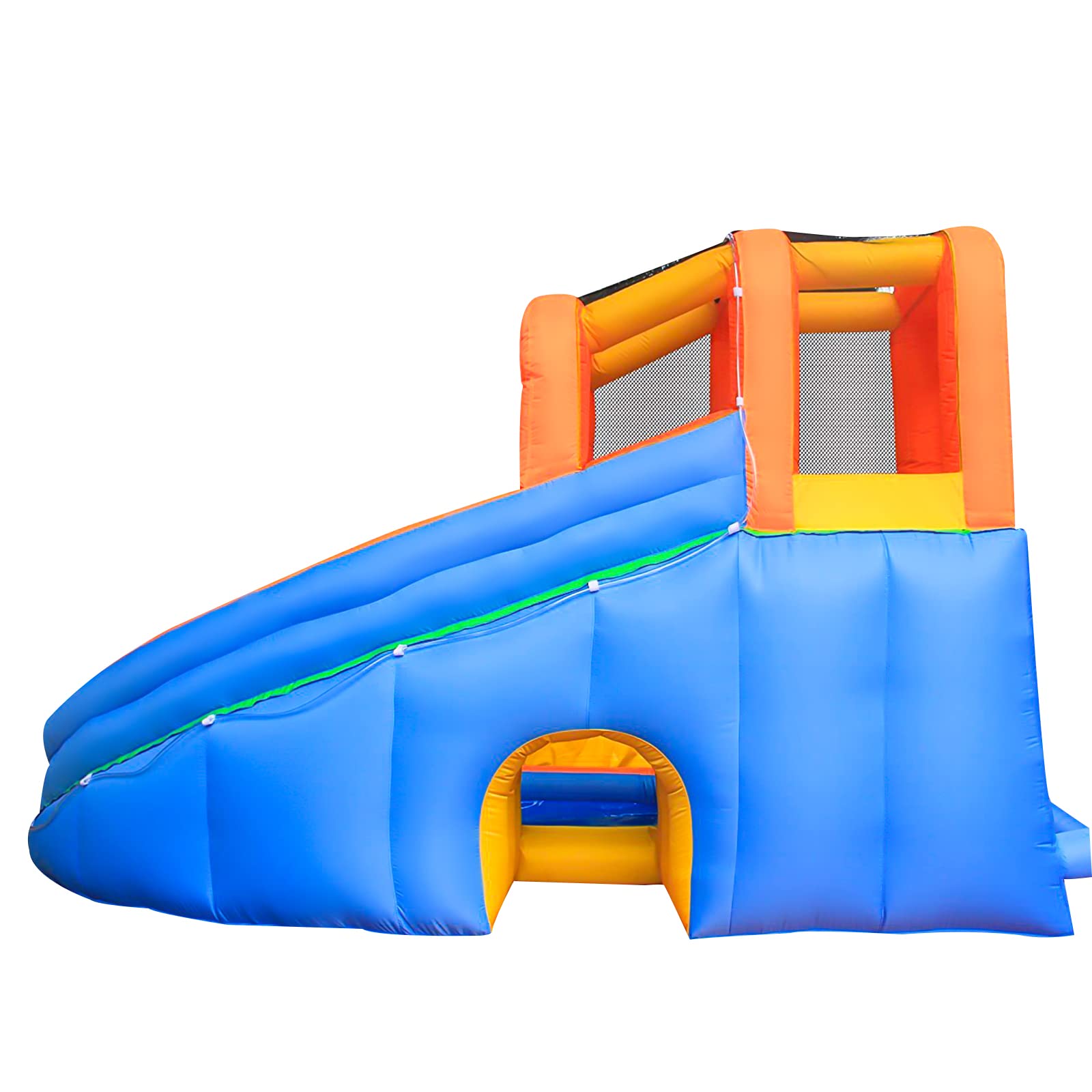 BESTPARTY Inflatable Water Slide Kids,Water Slide With Pool Backyard Water Park Play Slide with Blower, Stakes, Water Tube, Storage Bag, Patch Kits Included,450w