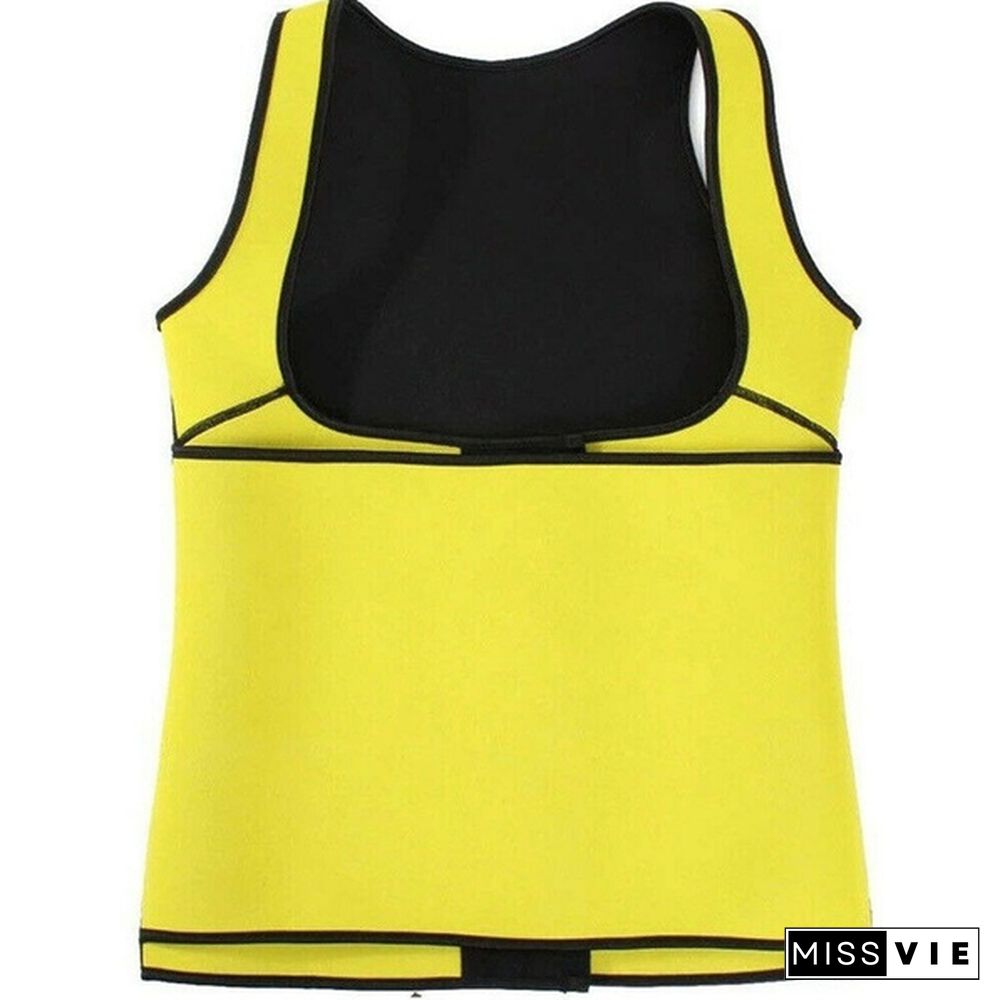 Women Sweat Vest Weight Loss Slimming Waist Trainer Corset Workout Body Shaper Compression Shirt Sport Tank Top