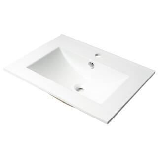 ALFI BRAND 23.63 in. Drop-in Bathroom Sink in White ABC803