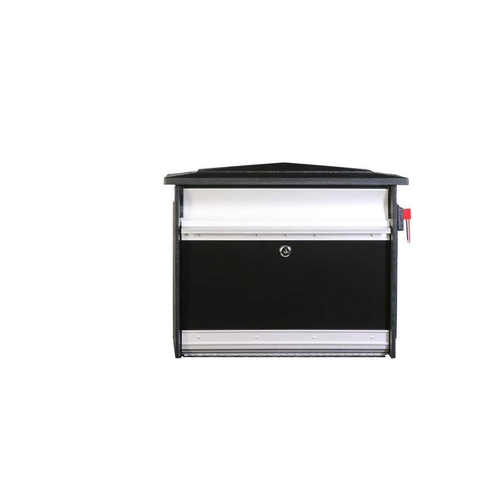 Architectural Mailboxes Mailsafe Black Medium Aluminum and Plastic Locking Wall Mount Mailbox MSK00BAM