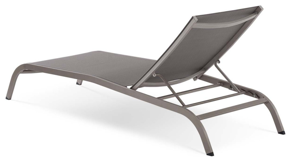 Lounge Chair Chaise  Set of 2  Aluminum  Metal  Black  Modern  Outdoor Patio   Contemporary   Outdoor Chaise Lounges   by House Bound  Houzz